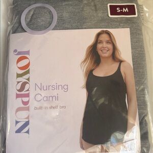 Joyspun Women's Gray Nursing Camisole with Built-in Bra